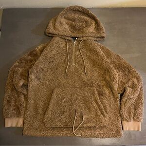 Original Use Warm Brown Sherpa Hoodie